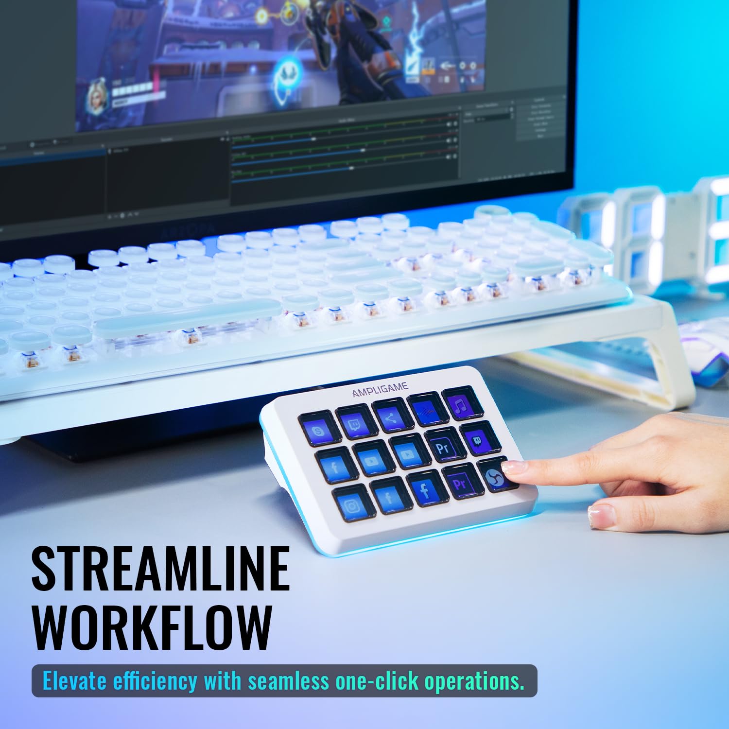 FIFINE Streaming Controller with 15 Customizable Keys for Live Stream Gaming and Podcast - Image 3