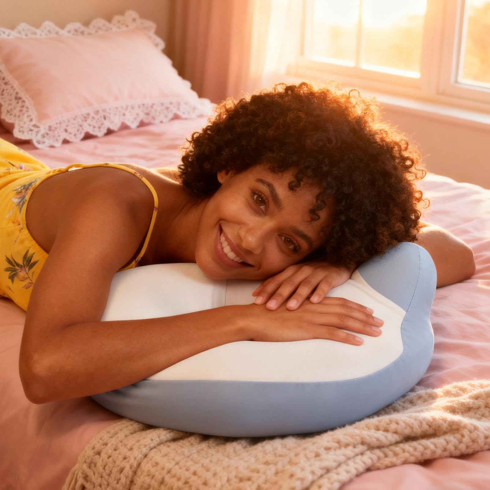 Almohada De Dormir Abajo Impermeable En Todas Las Posiciones | Soporte Para El Cuello Almohada De Cama Abajo Para Hotel Viaje Sofá Camping Dormitorio Mujeres Hombres Adultos Mayores