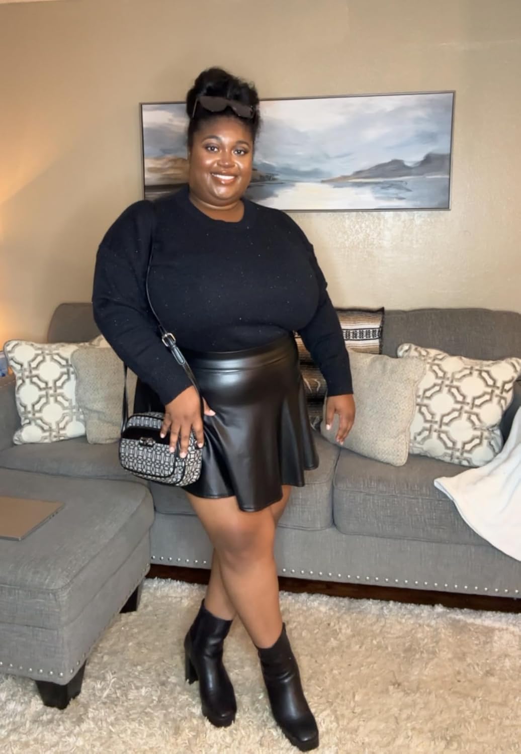 RITERA Plus Size Tops for Women Long Sleeve Sparkly Sweaters Knit Pullovers Crewneck Jumper Tops Tunic Shirts XL-5XL - Image 4