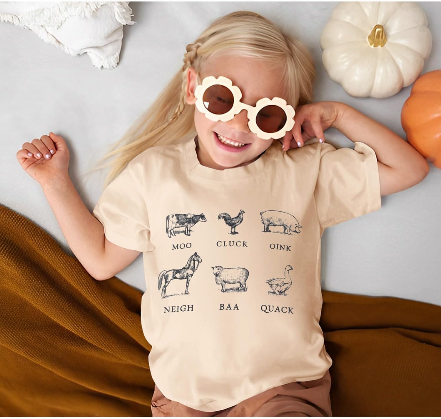 Toddler Baby Boys Girls Farm Shirt Cute Animals Graphic Short Sleeve T-Shirt Kids Funny Letter Print Summer Tee Tops - Image 3