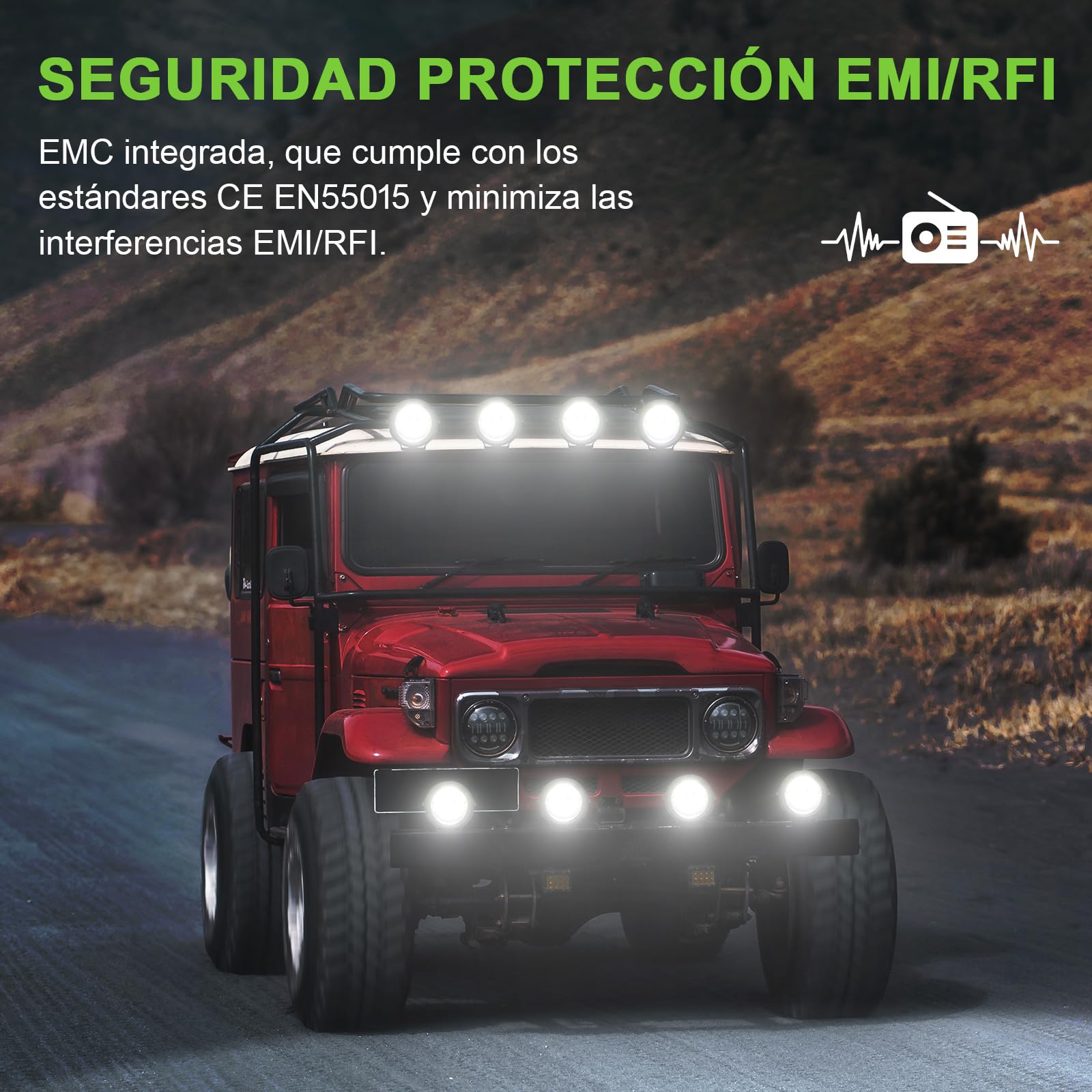 2 Pcs Faro de trabajo led de Coche 12V, 3.8 pulgadas 30W Foco de luz concentrada 3000lm 6000K IP68 Impermeable Off-road Foco para Pickups Tractors Excavators Camión Barco SUV