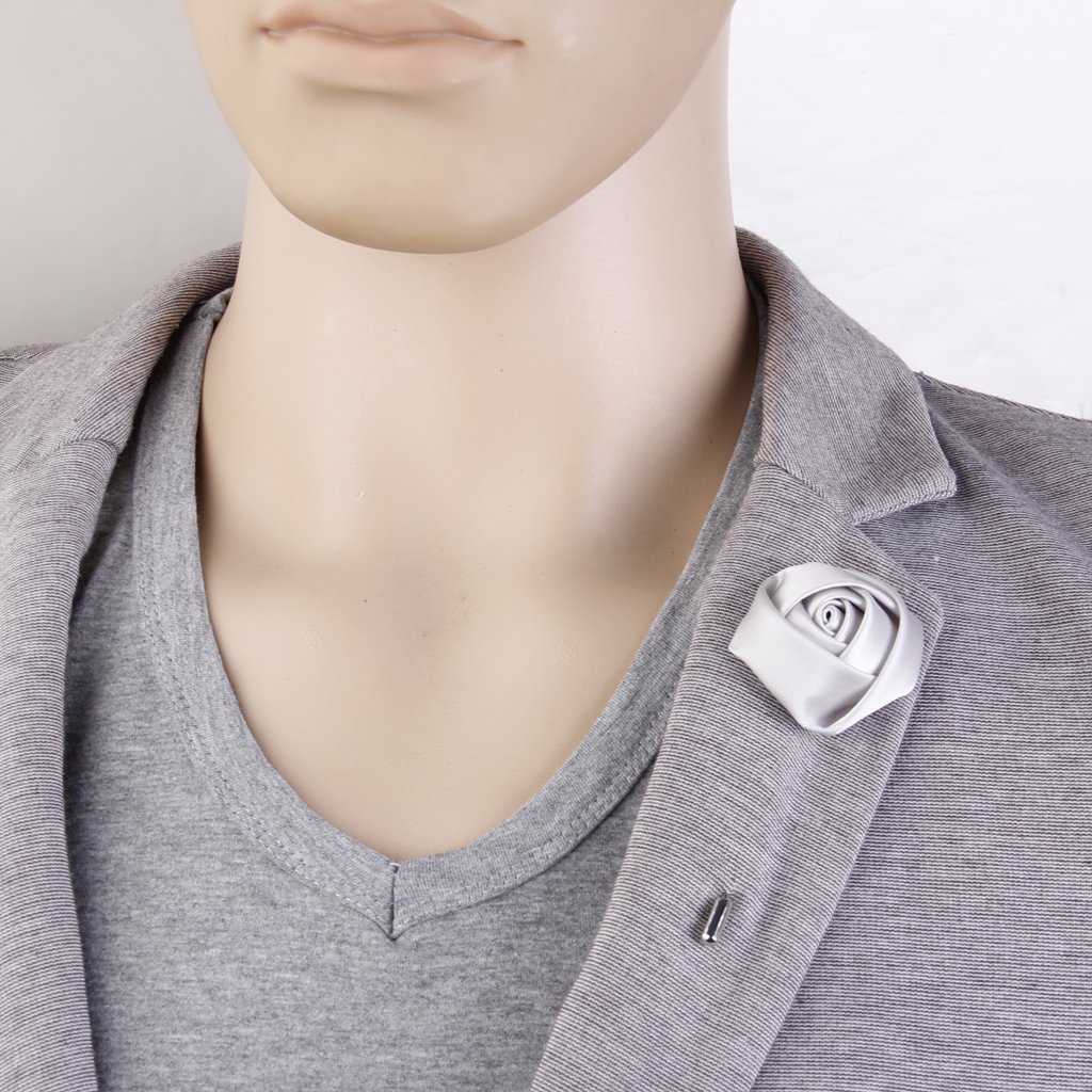 Broches de Solapa Plateados de poliéster para Hombre - Accesorio para Trajes, Blazers y Corbatas