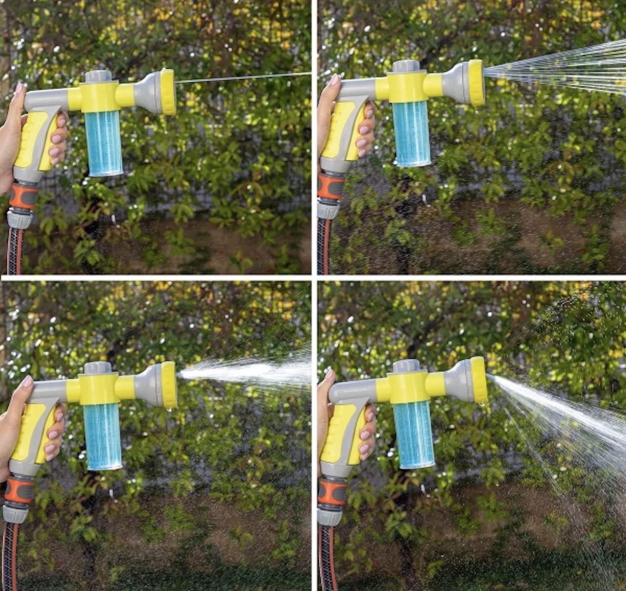 Pistola Spray Acqua Giardino Portable Auto Lancia a Schiuma Pistola di Acqua ad Alta Pressione 3 Grade Getto Rondella dell'automobile spruzzatore di Lavaggio Utensili Vetture (Color : Yellow)