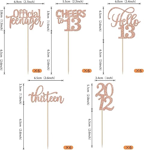 Miniatura 44 de Rsstarxi Paquete de 30 adornos para cupcakes de 15 cumpleaños con purpurina Mis Membrillo 15 desde 2010 Feliz 15º Cupcake Toppers Quince Cheers to