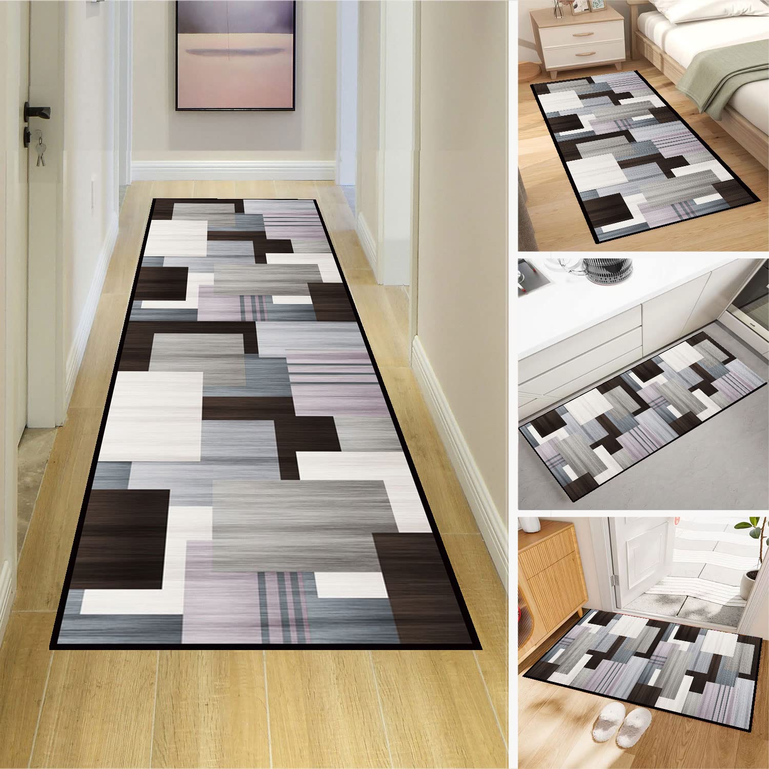 Dmkjdzsw Q Carpet Runner，Non Slip Backing For Kitchen Floor，Long Hallway Hall Runner Narrow Rugs - Cotton Pile