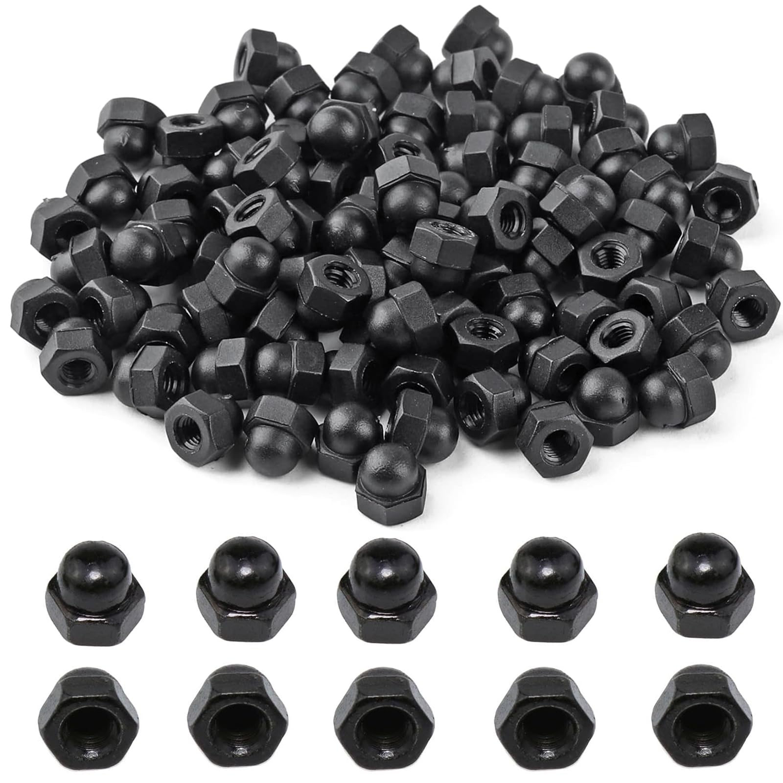 Dadi Ciechi M8 In Acciaio - 50 Pezzi, Nichelati E Neri, Per Fai Da Te E Riparazioni - Foto 7