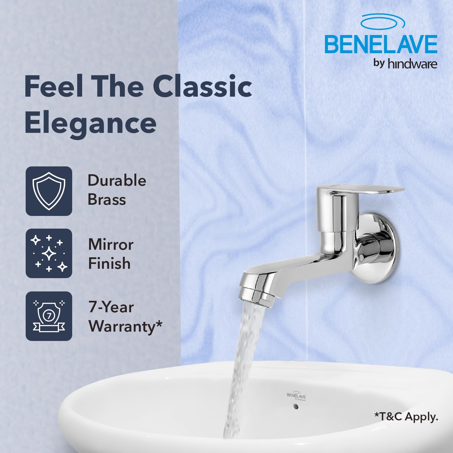 Hindware Benelave Bib Tap - Chrome Finish -2 Hindware Benelave Bib Tap - Chrome Finish -2