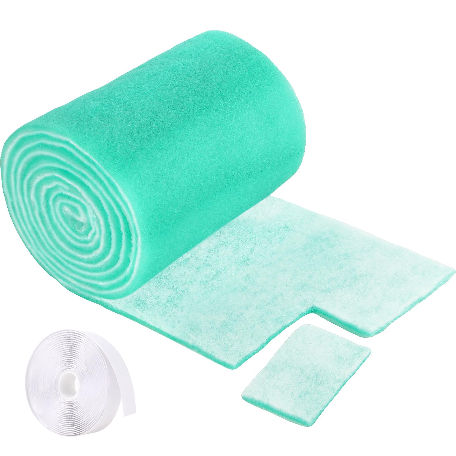Pushglossy Kit de filtros de ventilación de 16 x 197 pulgadas, incluye rollo de filtro de aire electrostático MERV 8 y cinta adhesiva de gancho para rejillas de ventilación de piso, triple filtración