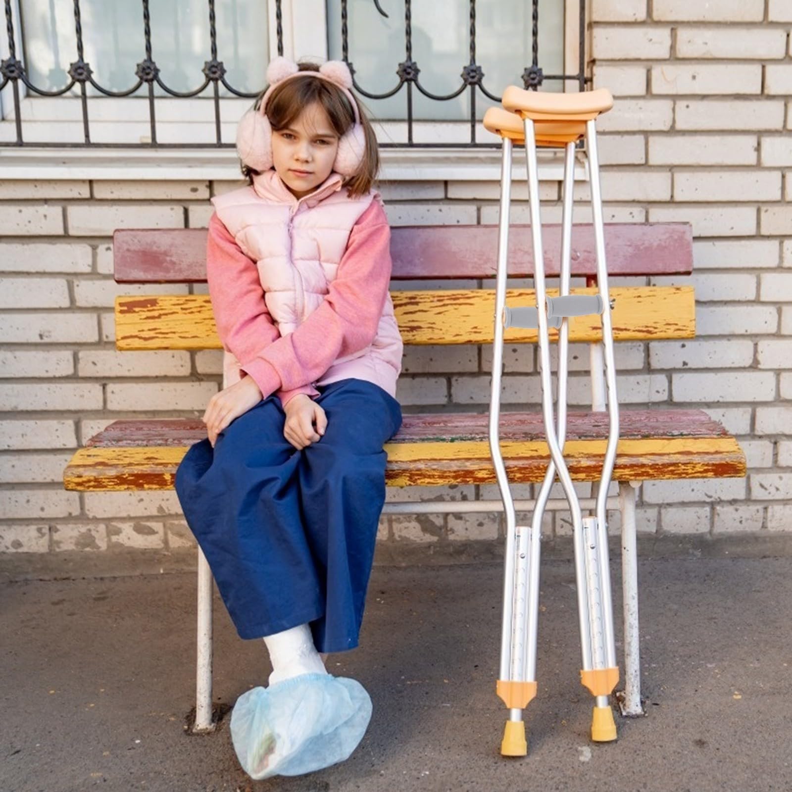 Healvian 10 Piezas Empuñadura para Muletas Recambio Antideslizante Cómoda Duradera Almohadilla Tpr para Soporte en Lesiones Uso Médico