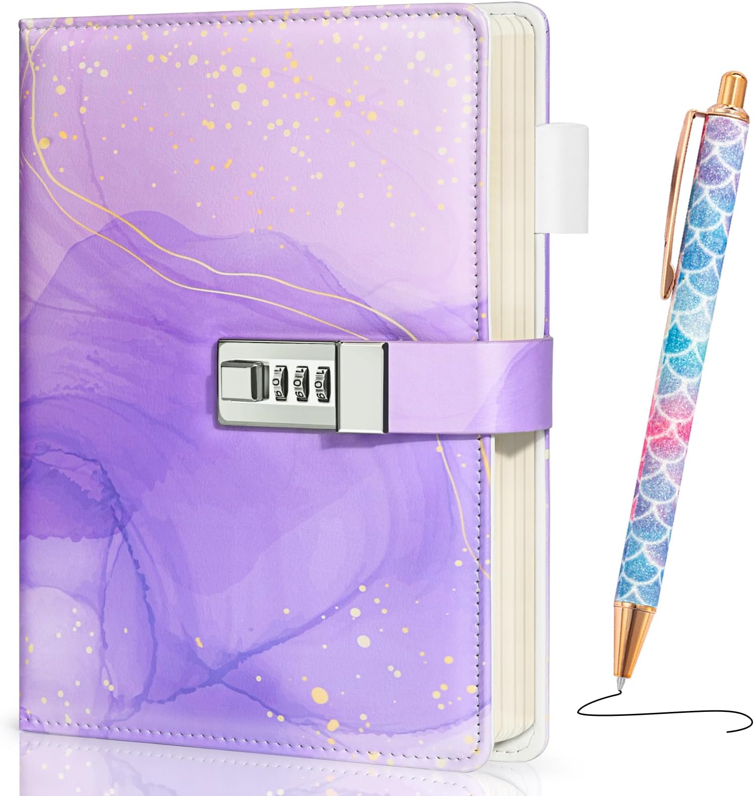 Beadsky Diary with Lock for Girls Ages 8-12, A5 Journal with Lock 192 Pages Kids Locking Diary with Pen, Locked Notebook Birthday Gifts Cute Stuff for Teen Tween Girls 8 9 10 11 12 14 Year Old