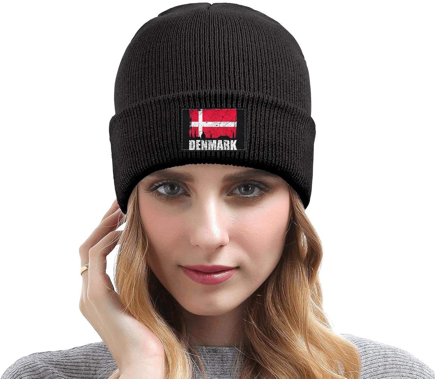 Beanie Hat for Men Womens Danish-Flag-I 