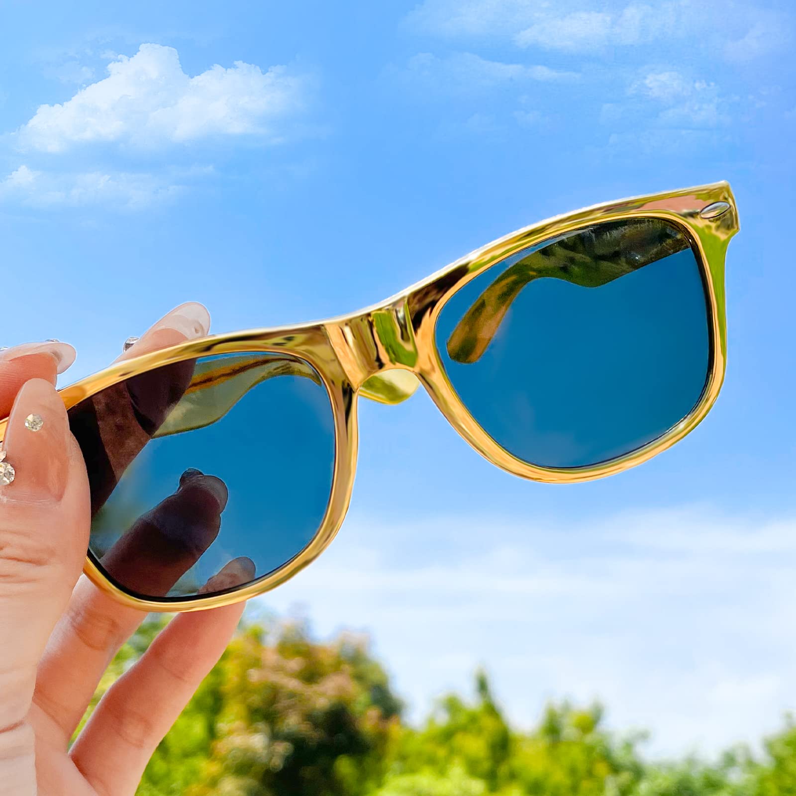 SUNOVELTIES 12 sztuk neonowych kolorów okulary przeciwsłoneczne klasyczne retro impreza upominki okulary przeciwsłoneczne dla dorosłych unisex