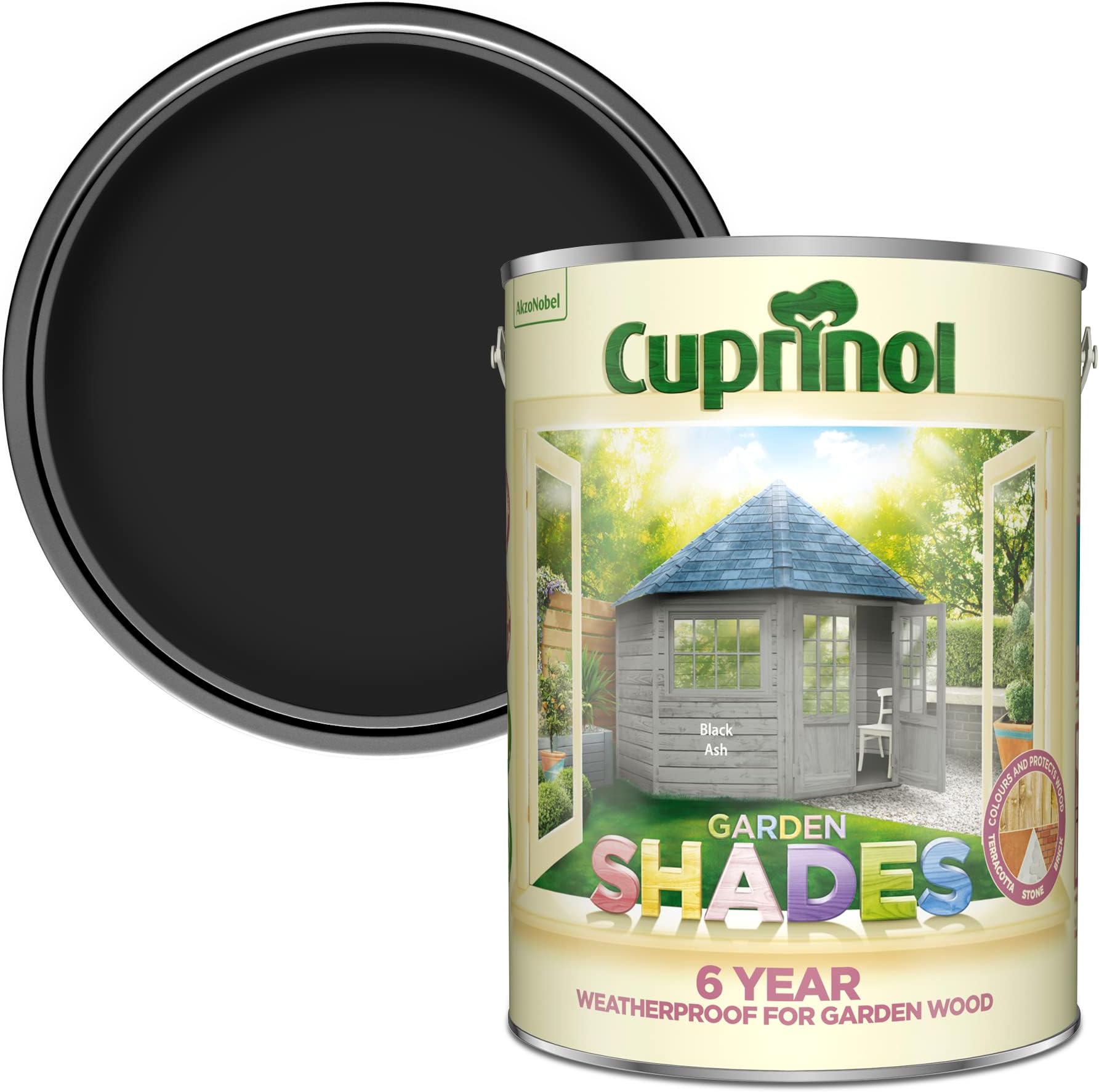 Cuprinol CUPGSBLA5L 5 Litre Garden Shades Paint - Black Ash