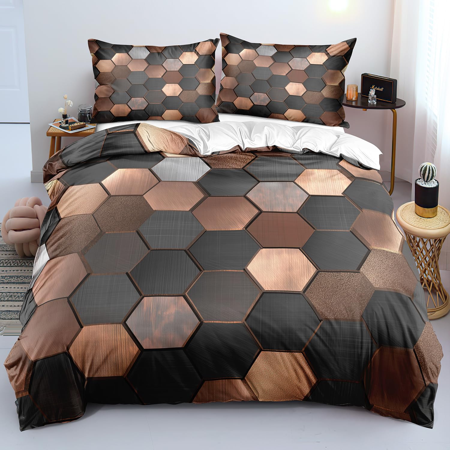 Housse de couette nid d'abeille pour sublimer une chambre d'ado ou un studio moderne