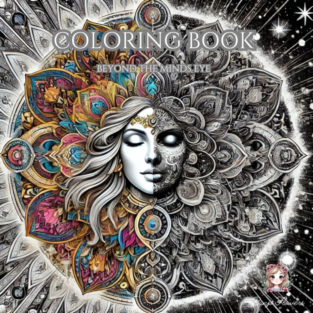 Beyond the Minds Eye: A Psychedelic Coloring Book for Adults: Relax with an Intricate Fusion of Deities, Cosmos, and Surrealism