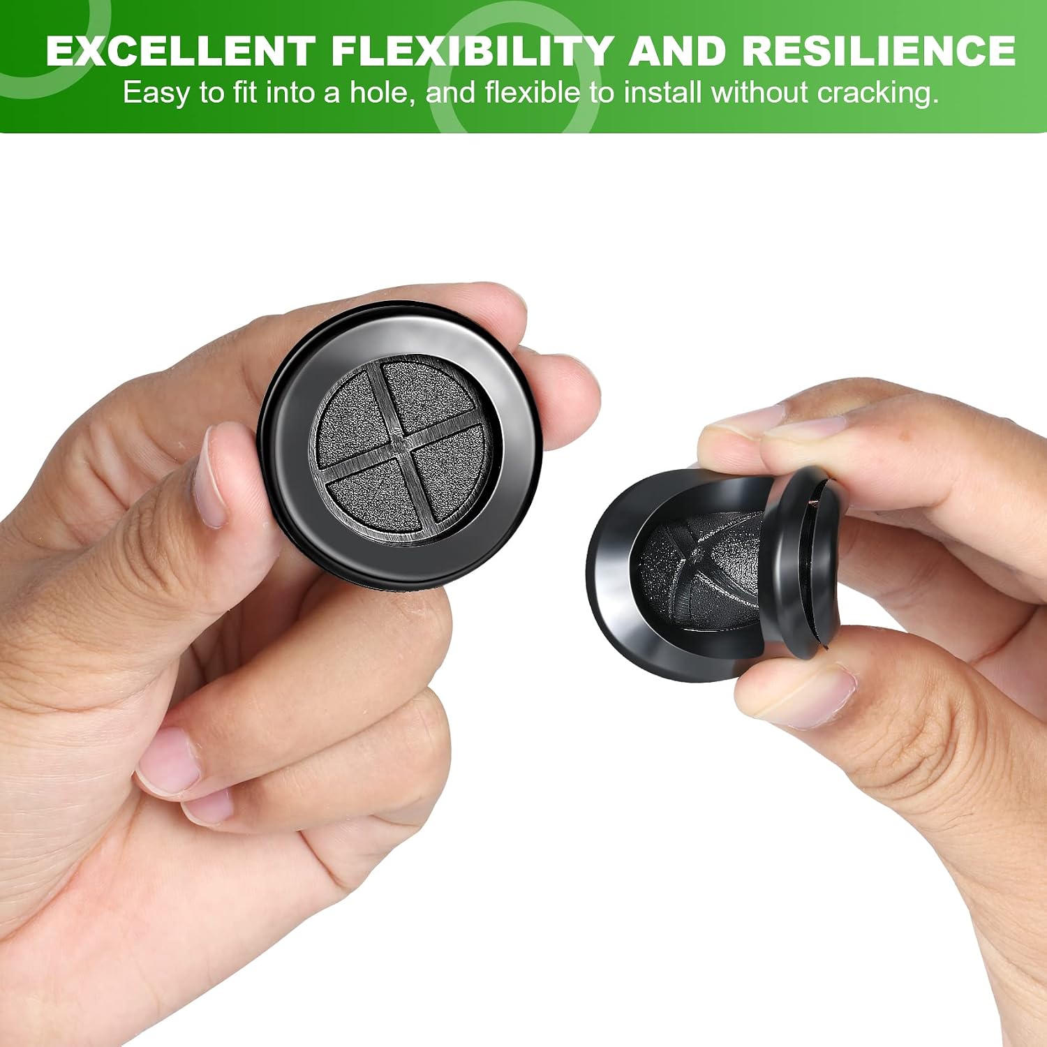 46Pcs Rubber Grommets for Wiring, Premium Soft Double Sided Rubber Grommet Kit, Black Rubber Firewall Grommet Kit Drill Hole 5/8in 13/16in 7/8in 1in 1-3/16in 1-6/16in