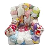 Stuffed Animal Chair Storage, with Clear Design, 45x35cm, Bean Bag Toy Chair, Kids Room Plush Toy Holder, Decorative Storage Solution, for Bedroom Nursery Playroom