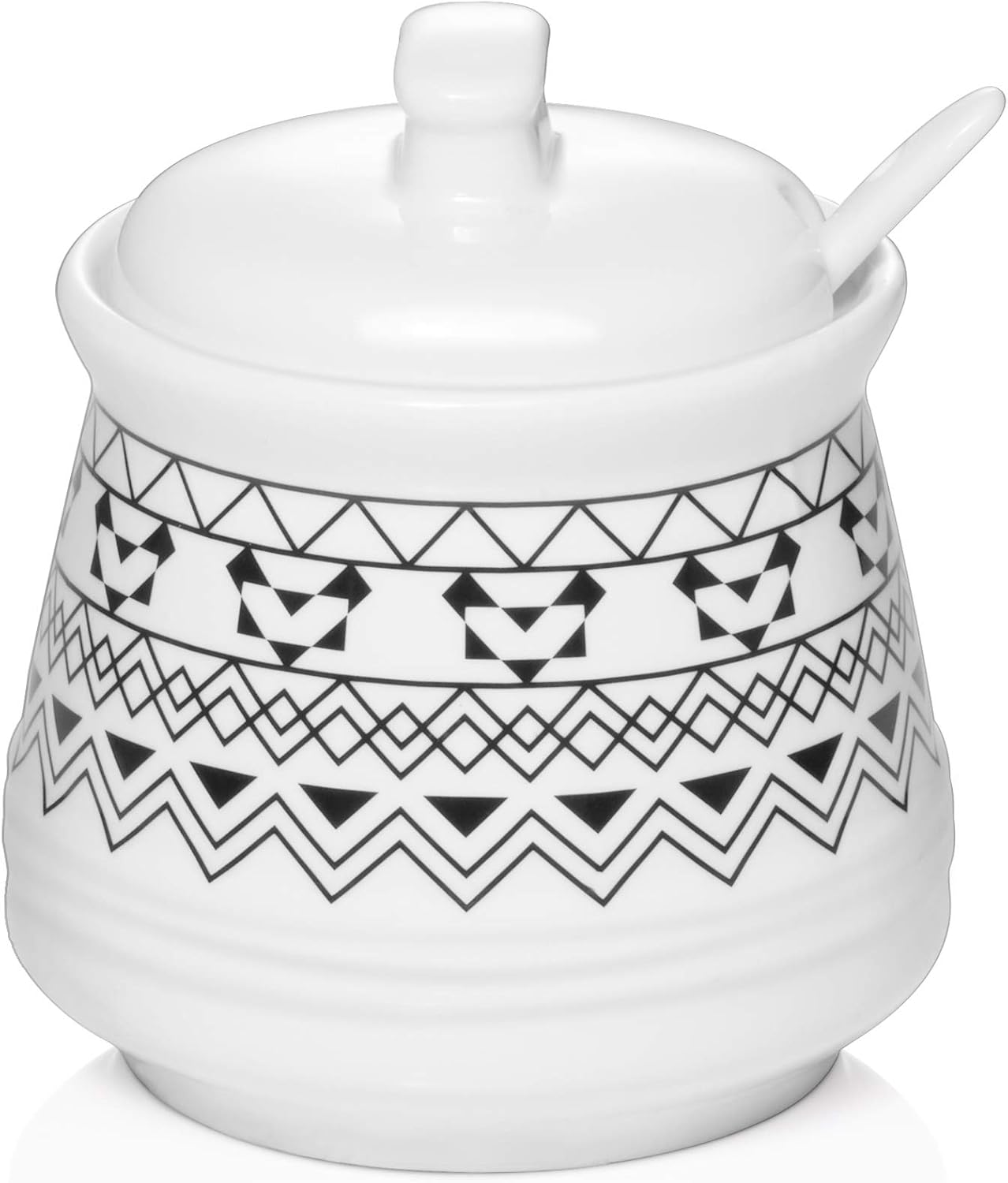 DOWAN Porcelain Sugar Bowl, 12 Oz Ceramic Sugar Bowl with