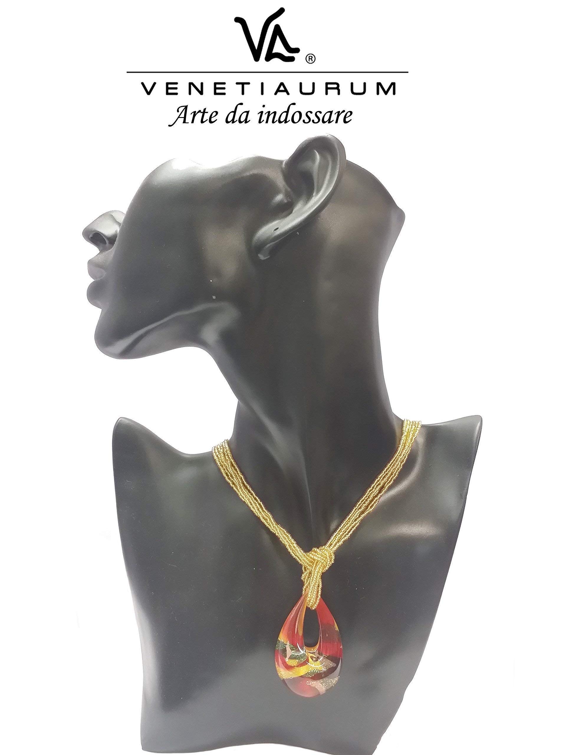 Venetiaurum - Halskette aus Muranoglas und 925 Silber - Schmuck “Made in Italy” zertifiziert