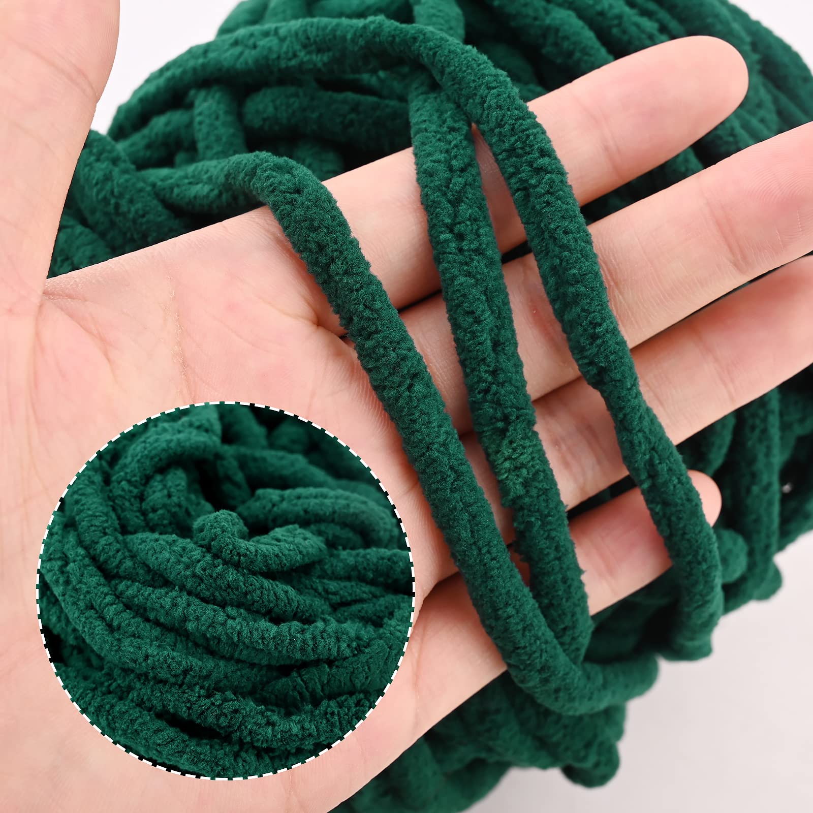 Knitting Wool Yarn 4 x 100g Multi-Colored Soft Chunky Yarn for Crochet Projects Making Plush Balls Handmade Bags Sweaters Shoes Hats Sweaters Blankets Scarves - Image 4