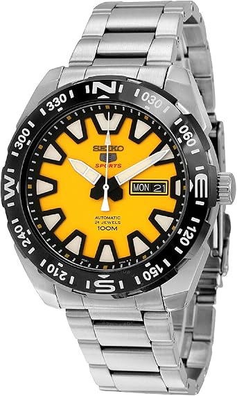Seiko 5 Sports # SRP745J1 (Japan version) da uomo in acciaio giallo  quadrante 100 m orologio automatico : Amazon.it: Orologi