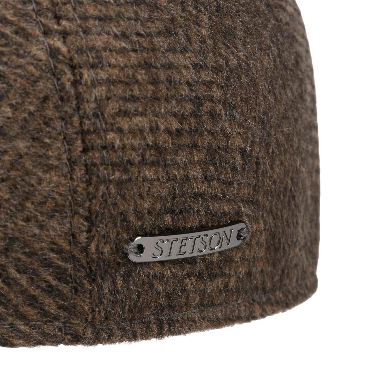 Stetson Bardsey kaszmir płaska czapka z daszkiem męska – Made in Germany z daszkiem, na jesień, zimę, jesień, zimę, 58 cm, brązowa