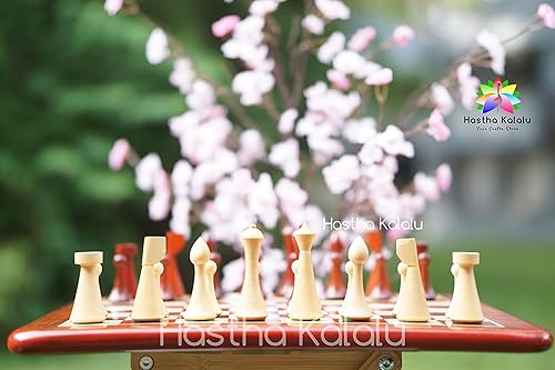 Vista 11 de Hastha Kalalu Reproducido Hermann Ohme/Danés Moderno/Estilo Minimalista, Padauk/Bud África Madera de Palisandro, King Piezas de Ajedrez Pesadas