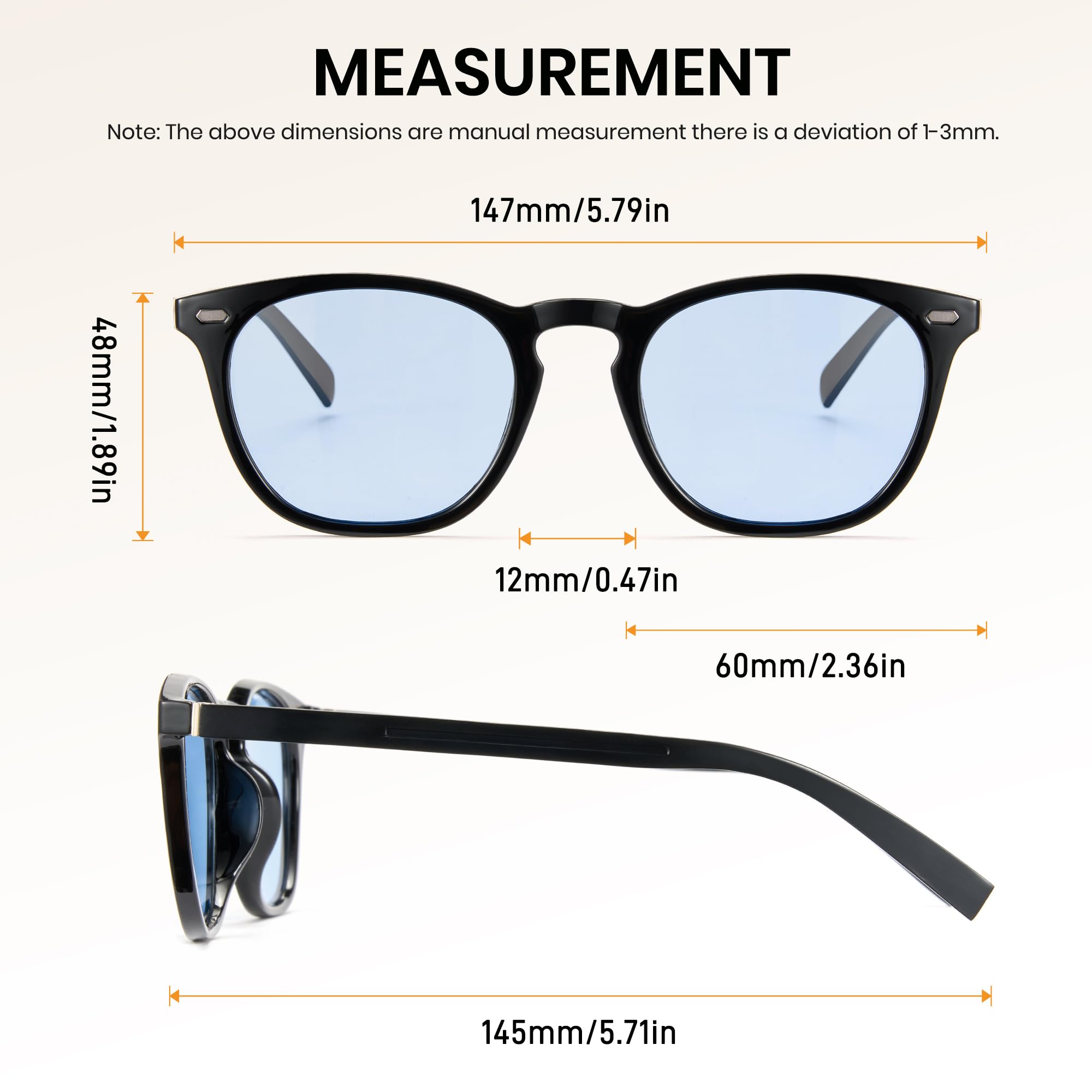 Cyxus Blaulichtfilter Sonnenbrille Herren Damen Klassisch Polarisiert Sonnenbrille Outdoor UV 400 für Fahren Angeln Reisen P1171