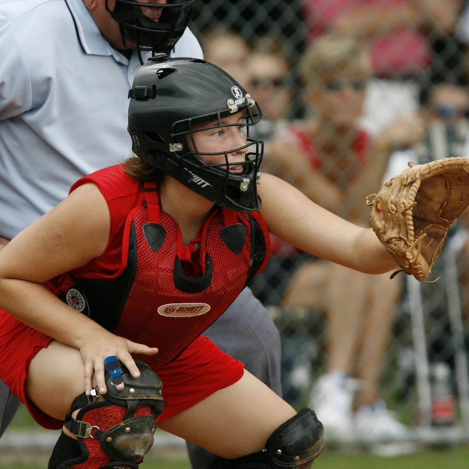 Sports finger guard (2-pack) finger brace protection; impact-resistant, NO tape needed (Medium)