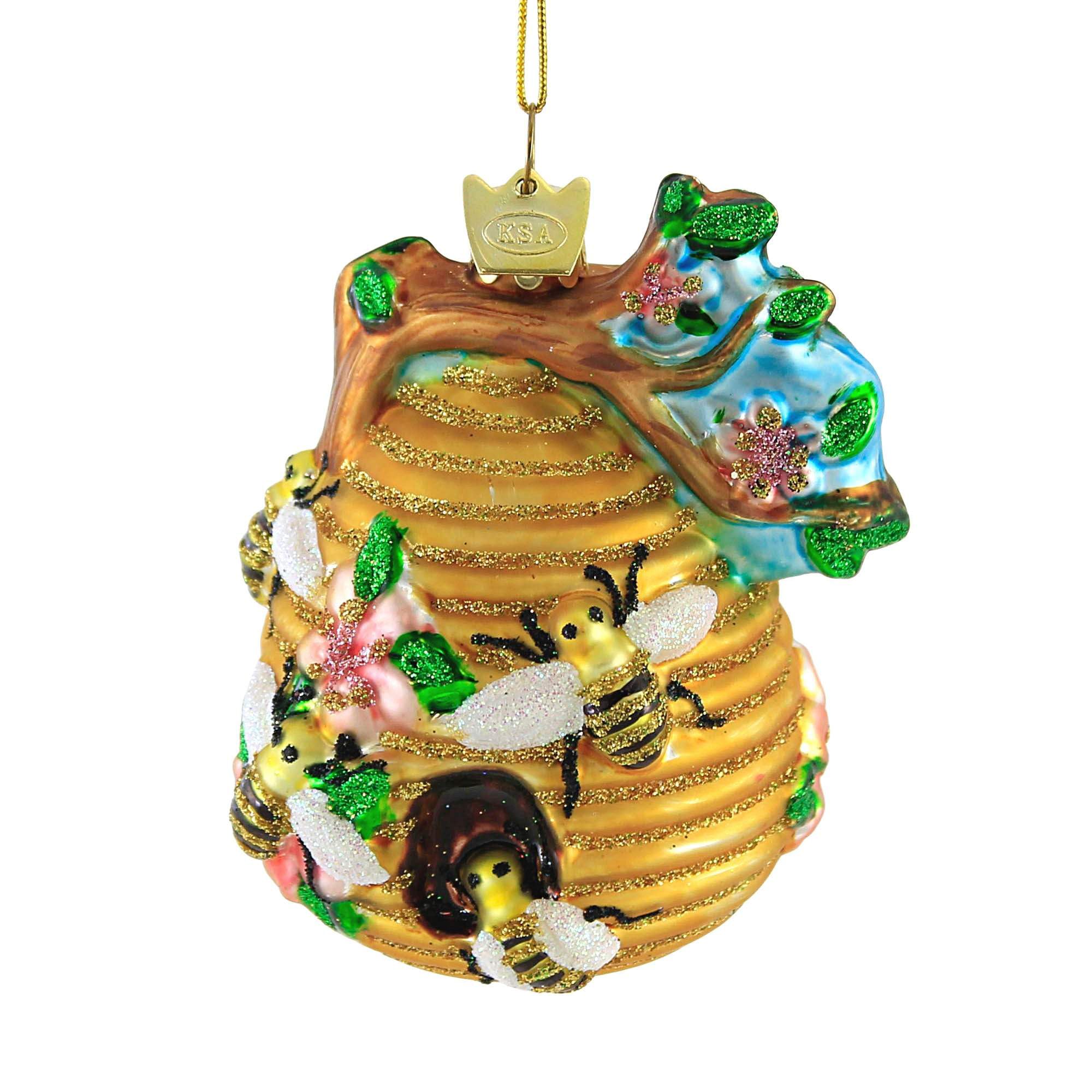 Décoration sapin ruche Kurt Adler pour une ambiance de Noël chaleureuse et nature
