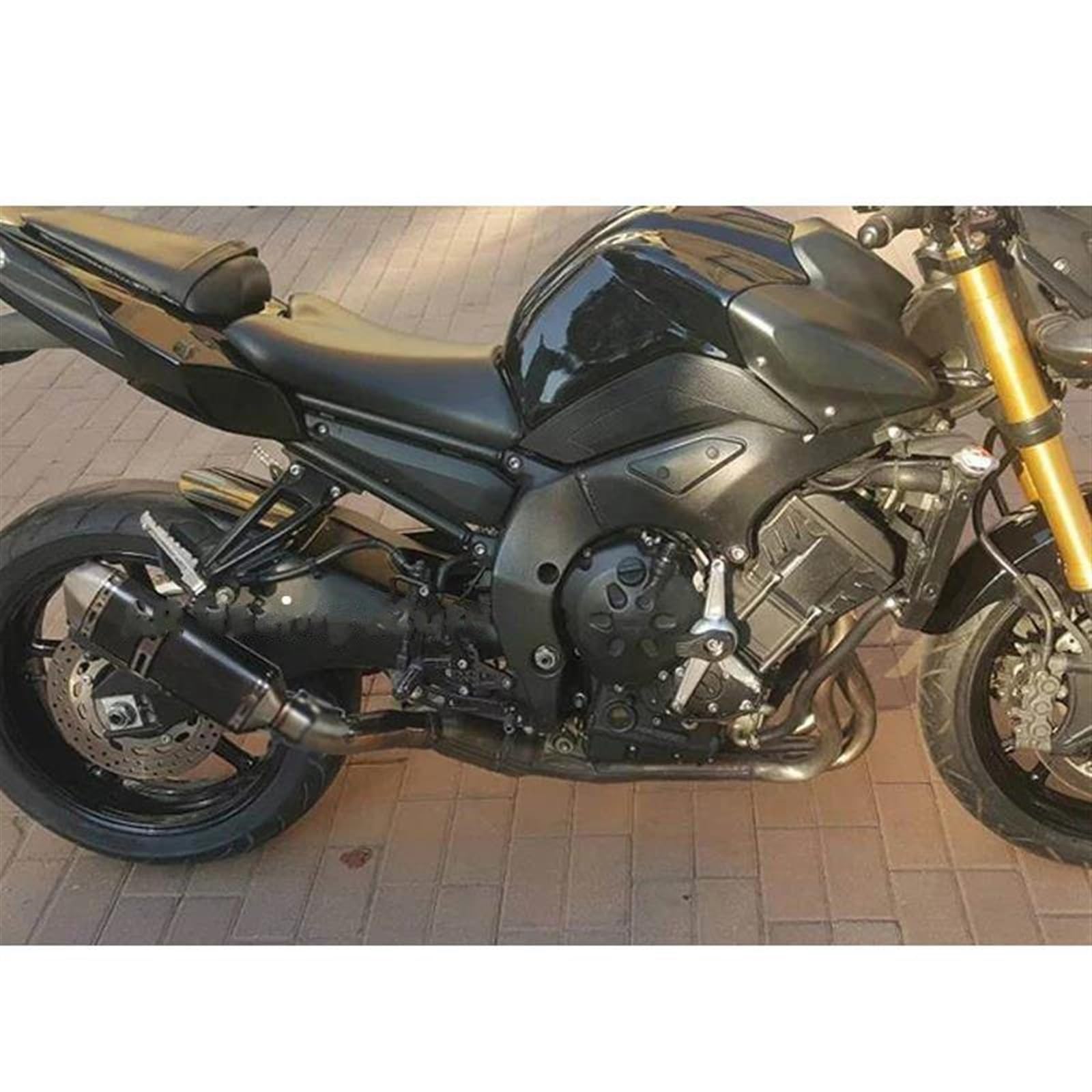 Genérico Silenciador De Escape Slip On para FZ8 para Fazer para FZ8N para FZ8S para FZ800 2010-2015 Escape Motocicleta Escape Moto Silenciador Modificado Tubo Enlace Medio Tubo de Escape