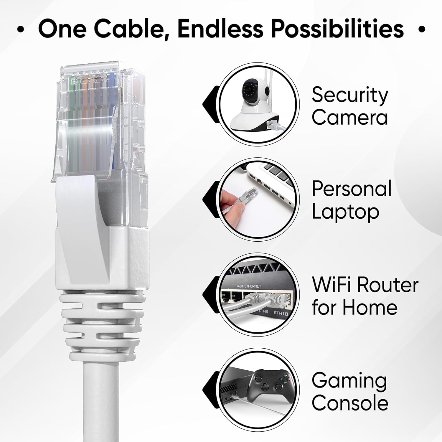 Cavo Ethernet Cat 5E da 100m Bulk Cabel, Cavo di Rete LAN Cat 5E ad Alta Velocità Per Connessione Internet Veloce 1 Gbps – 100 MHz AWG24 Cavo in Comoda Scatola | Cavo UTP CCA (100 Metri, Grigio)