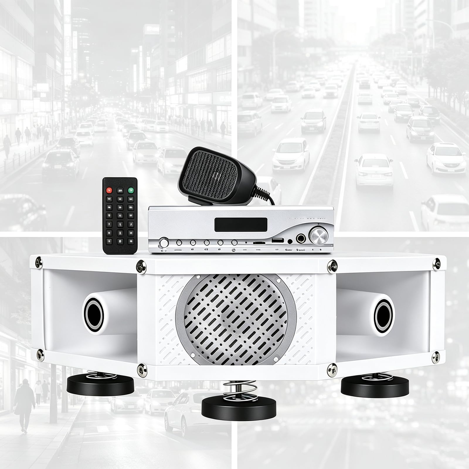 Altavoz publicitario para techo de coche con sonido de 360° MObyat de 500W y 4 vías