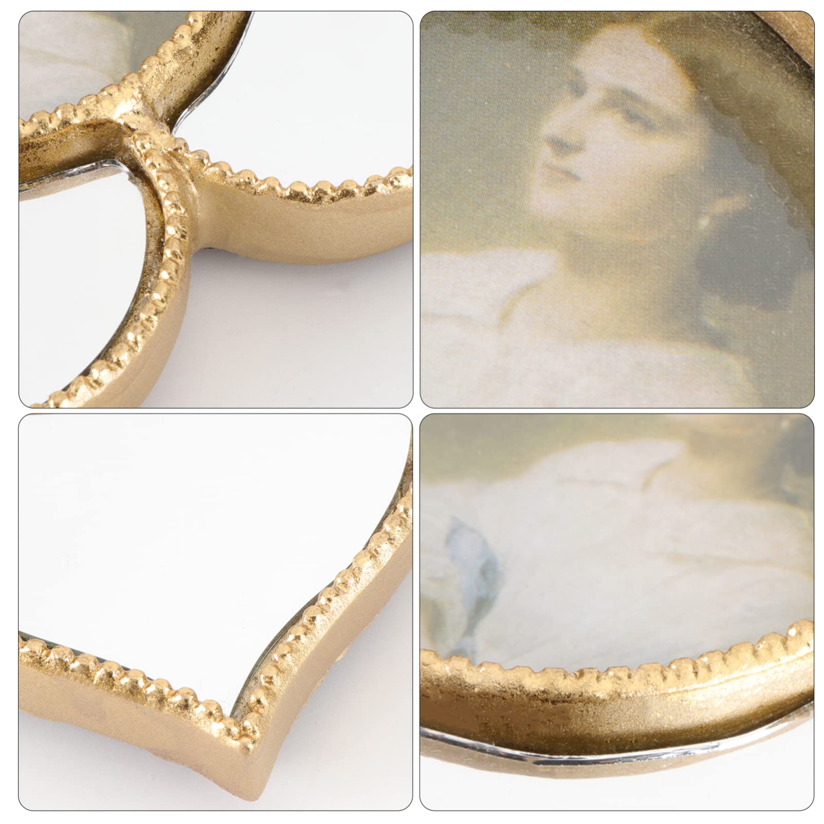 ifundom 2stücke Goldener Resin Bilderrahmen Hochzeitsornament Für Doppelseitiger Tischaufsteller Dekoration Für Zuhause Und Hochzeiten