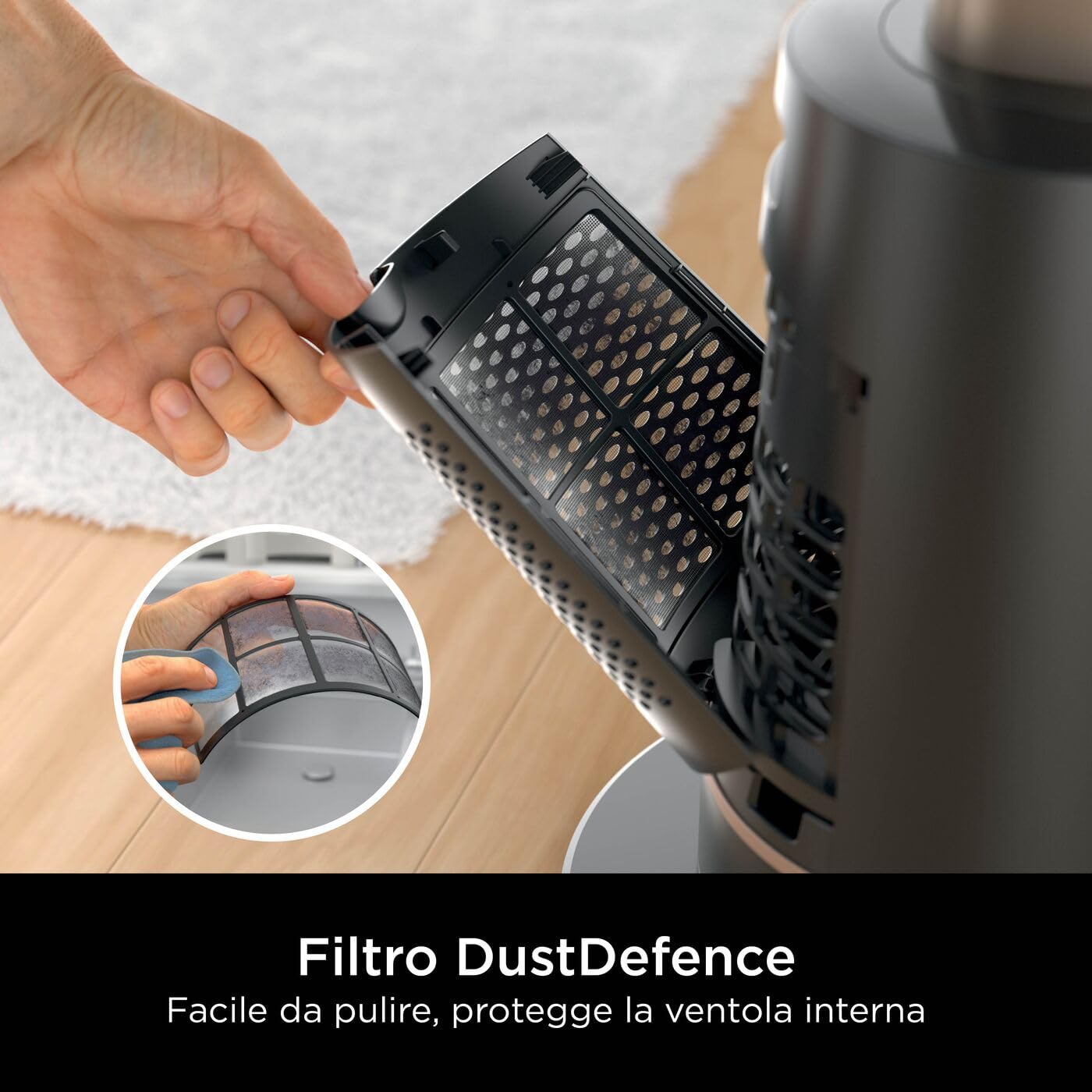 Shark TurboBlade Ventilateur colonne sans pale, Rafraîchissement multidirectionnel à haute vitesse jusqu’à 20 mètres, Discret, 10 vitesses, 180°, Facile à nettoyer, Ventilateur Carbone TF200SEU
