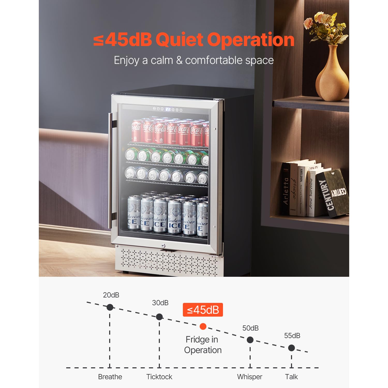 Happybuy Beverage Refrigerator Cooler - The Perfect Drink Storage Solution! This 154 - Can Capacity Mini Fridge Features A Glass Door, Adjustable Shelves, And Digital Temperature Control on Fridge.com - View 4
