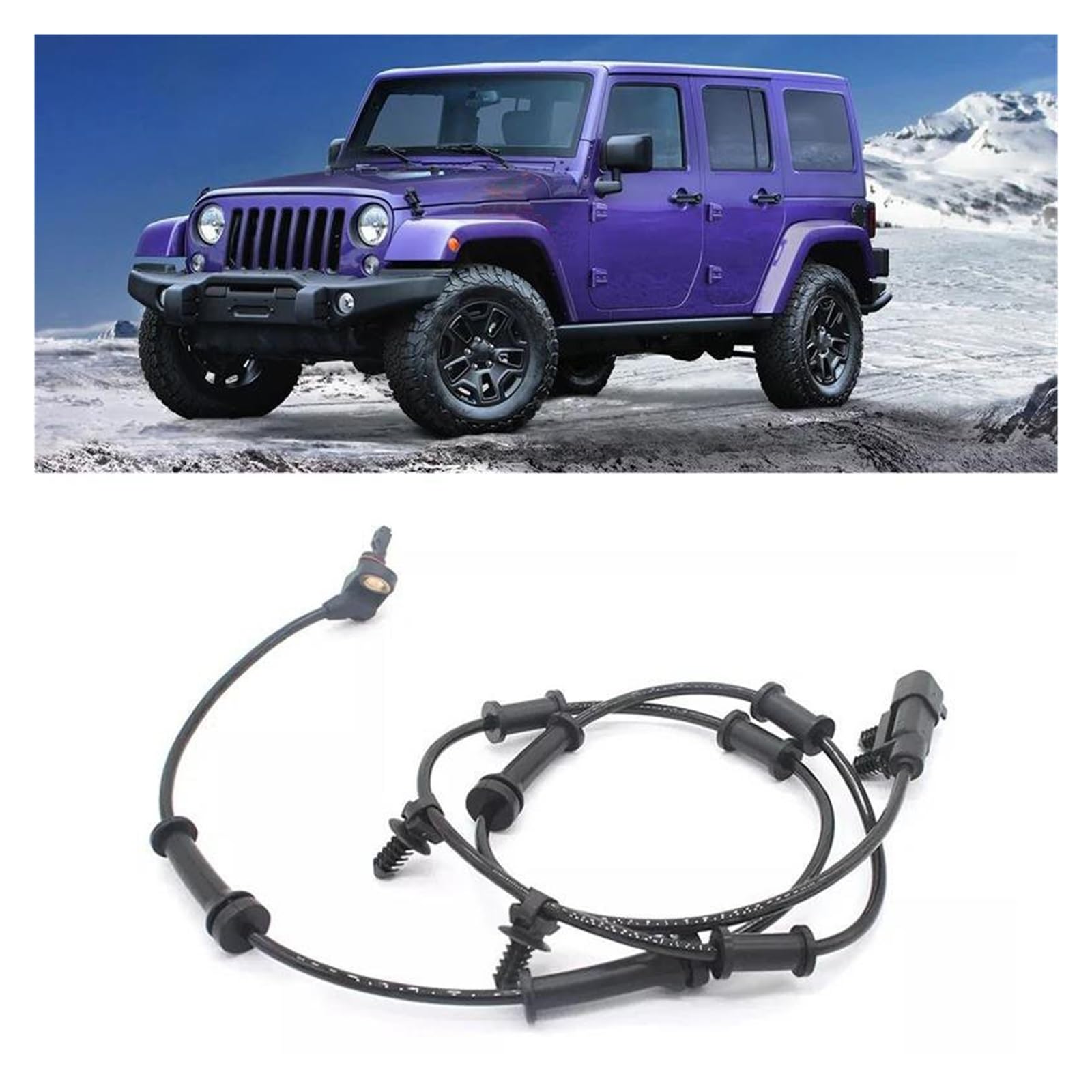 Sensore di velocità ABS per Automobile 68003281Ad Sensore di velocità della Ruota Sensore di velocità della Ruota per Automobile per Jeep per Wrangler JK 2007-2018 Sensore di velocità della Ruota