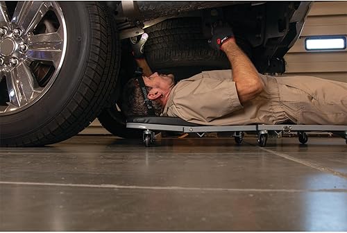 Miniatura 8 de Performance Tool W85018 - Asiento plegable de 40 pulgadas, silla de garaje ajustable todo en uno, acostarse o sentarse, capacidad de 330 libras