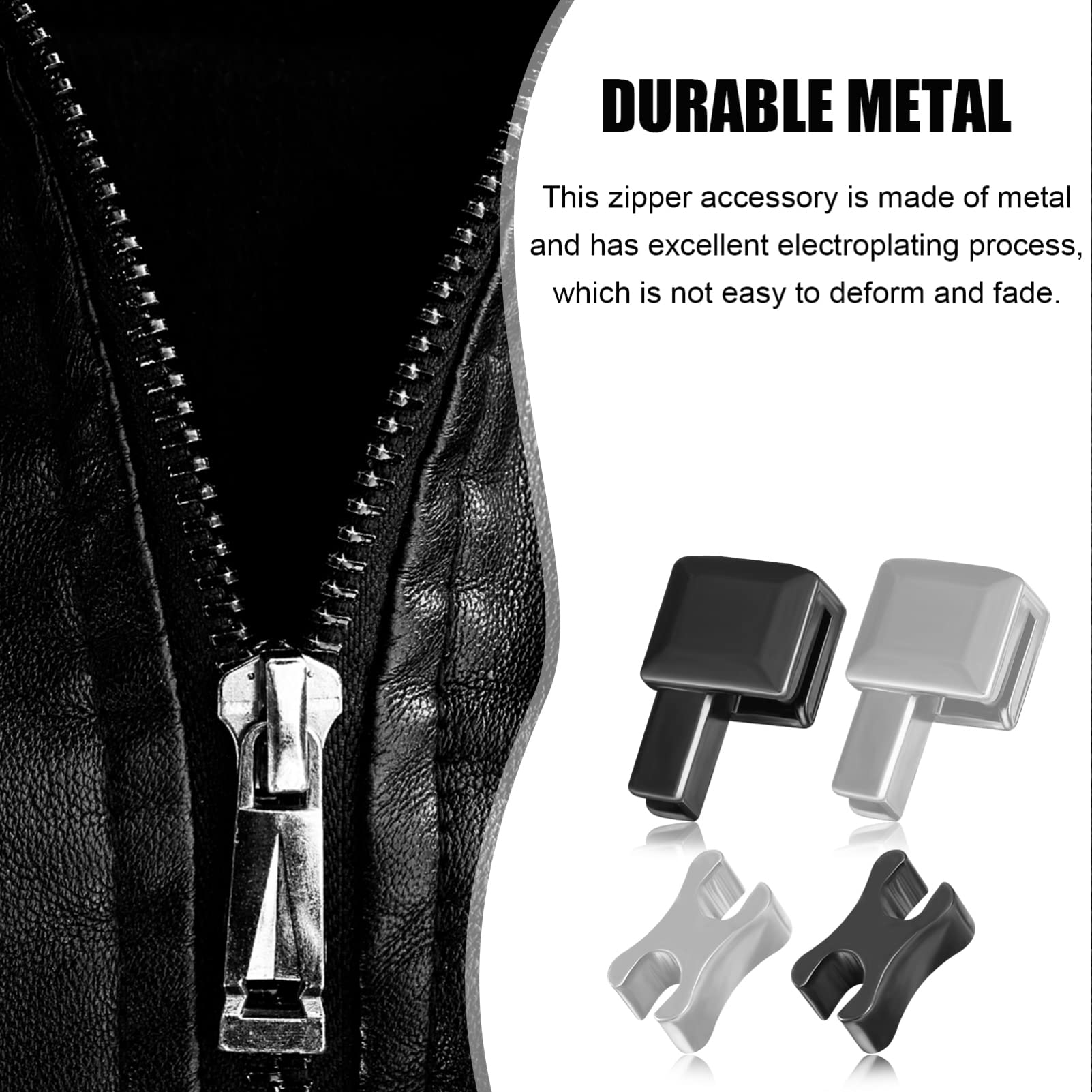 Operitacx 5piezas Kit De Reparación De Para Ropa Chaquetas Jeans Maletas y Mochilas Accesorios Metálicos De Reemplazo y De Reparación