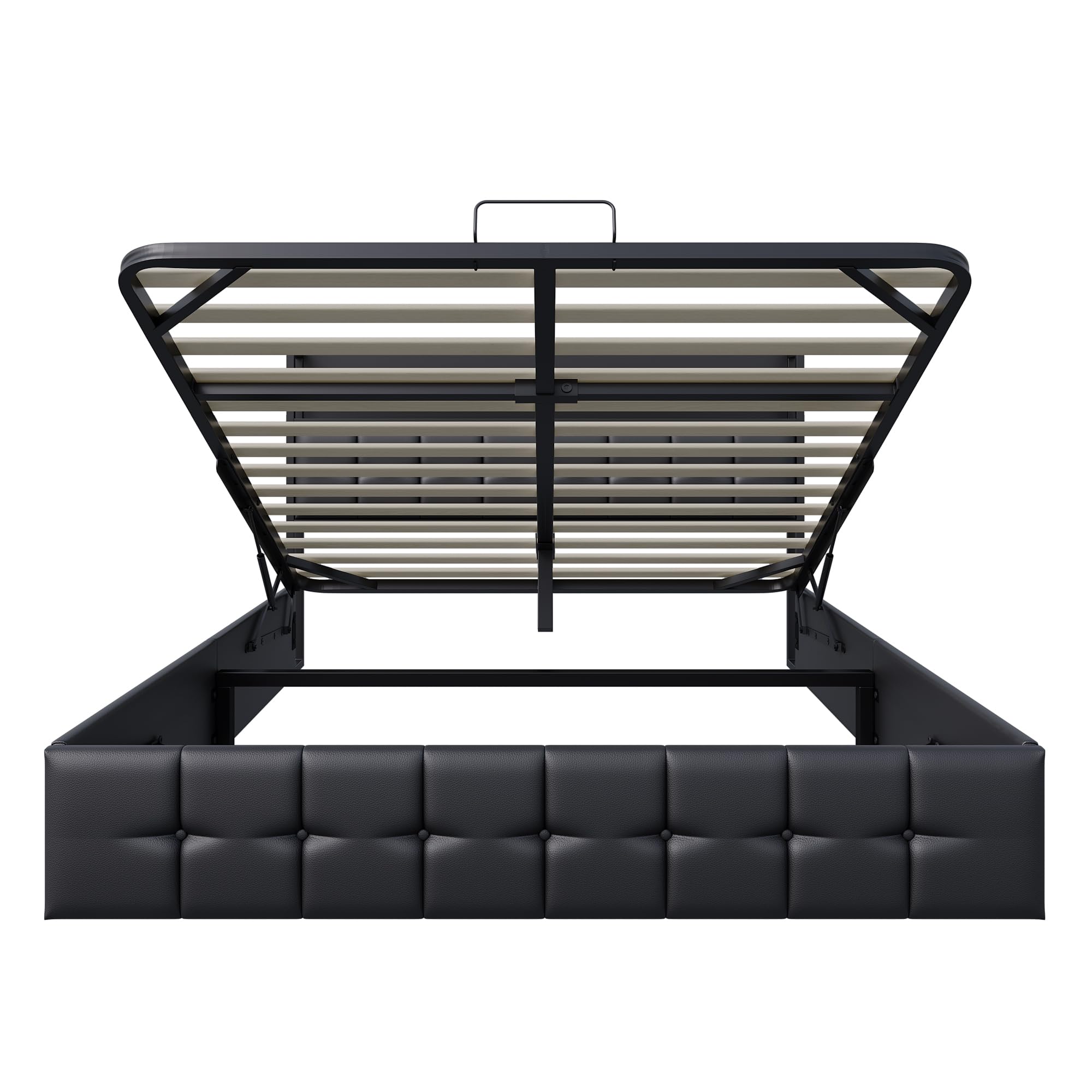 Letto matrimoniale con contenitore 160x200 con LED e USB, Letto imbottito 160x200 con contenitore idraulico, letto funzionale,Struttura letto con ripostiglio testiera e rete a doghe,PU