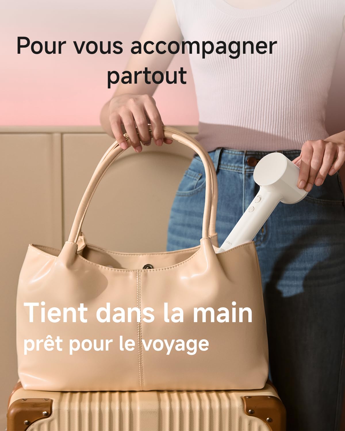 Laifen Air Sèche-Cheveux, 280 g Léger, Jusqu'à 15× Plus Rapide, Beige Sable