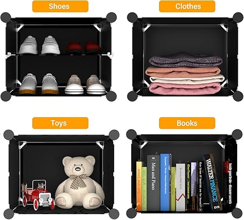 Miniatura 7 de Zapatero organizador de 72 pares portátil de almacenamiento de zapatos, armario estrecho apilable, ahorrador de espacio para armario, entrada,