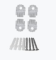 Vista 4 de Espejo rústico moderno sin marco de 34.5 x 54.5 pulgadas sin marco con clips transparentes