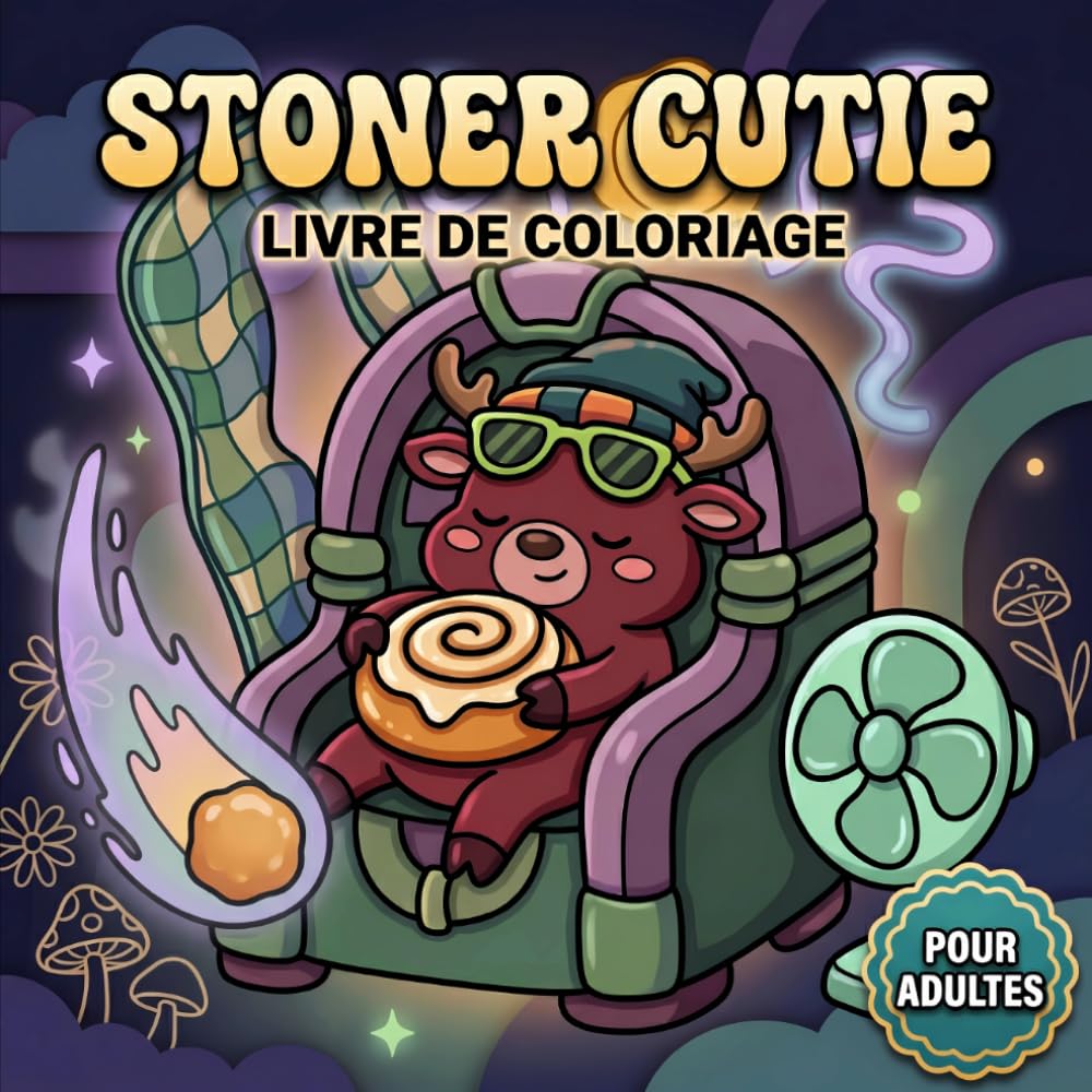 Livre De Coloriage Stoner Cutie: Collection De Dessins Simples Et Pleins De Bonne Humeur Pour Adultes En Quête De Détente Et D’Évasion Douce