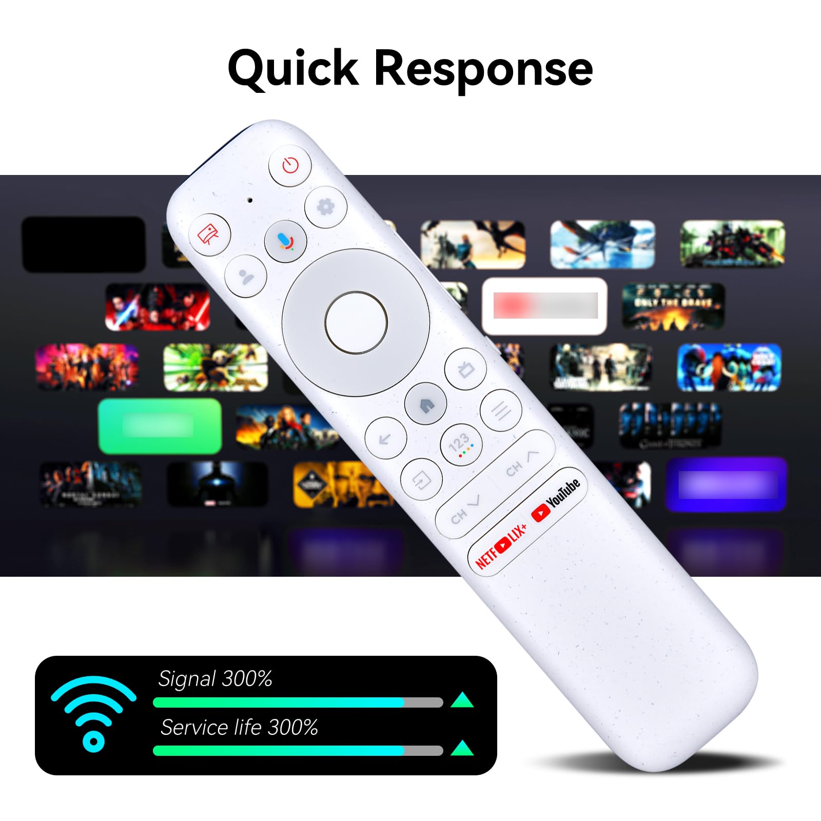 RC902N FER1 Télécommande vocale de rechange pour téléviseurs TCL NXTVISION