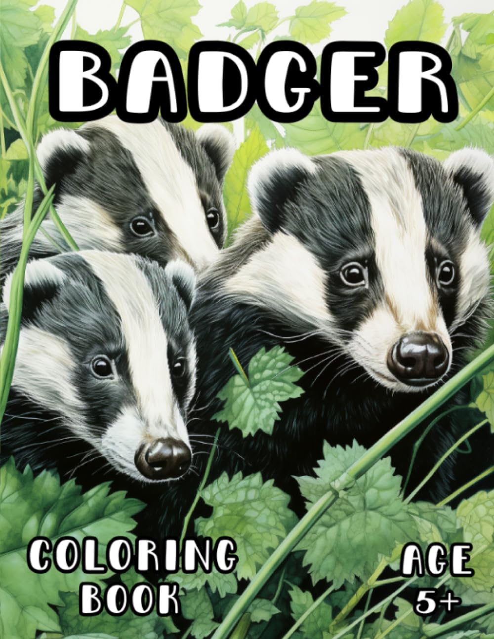 Badger Coloring Book: British Wildlife Coloring Book for Kids and Adults 5+