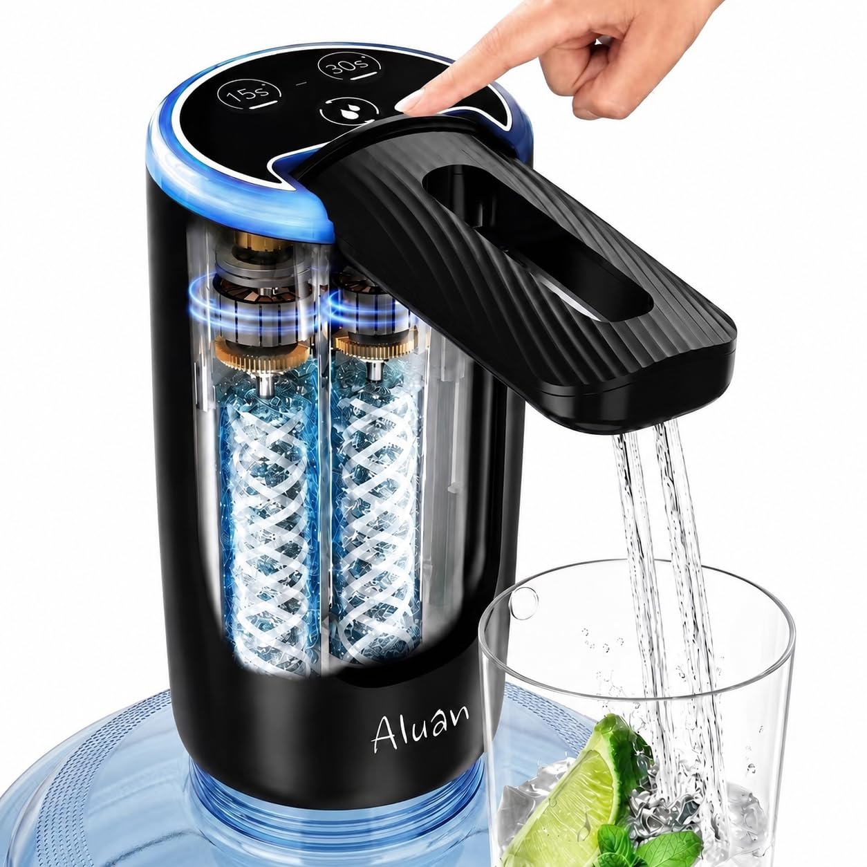 Aluan LED Water Dispenser Pump (Black)-image-45