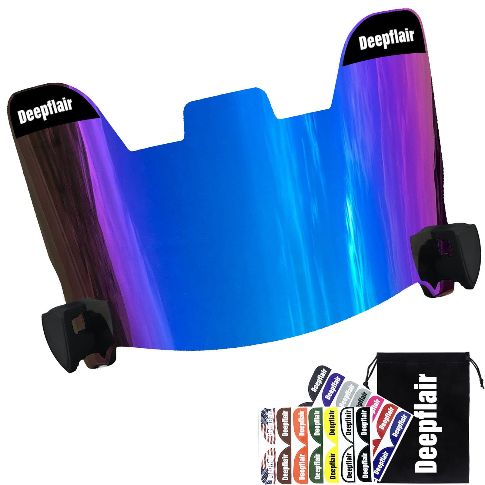 Deepflair Football Visor Tinted Football Visor Clear Football Visor Eye Shield Visor with Football Visor Clips for Helmet Football Protection Gear