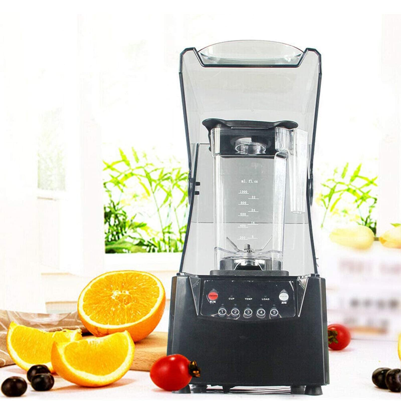 Smoothie Blender do smoothie, profesjonalny blender na blat z dźwiękoszczelną tarczą, dźwiękoszczelny mikser 2 l, sokowirówka owocowa, koktajle i smoothie, mięso i warzywa