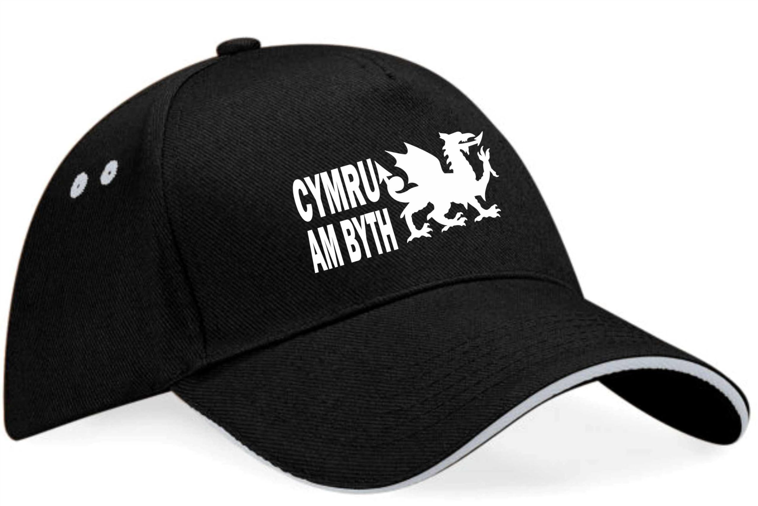 Print4u Unisex Black Welsh Dragon Cymru Bath Baseball Cap Wales Lover Gift For Men & Ladies